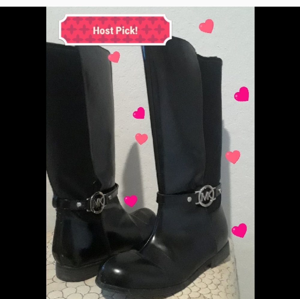 💕HP💕Michael Kors Black Riding‎ Boots*Fits 6.5*